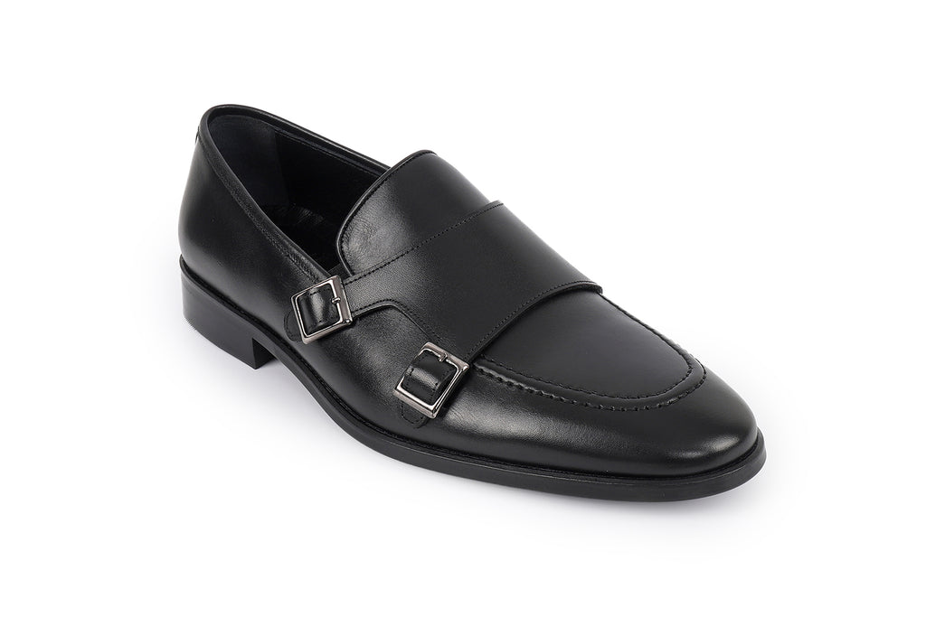 VellaPais Çift Tokalı Erkek Deri Loafers - KC08666