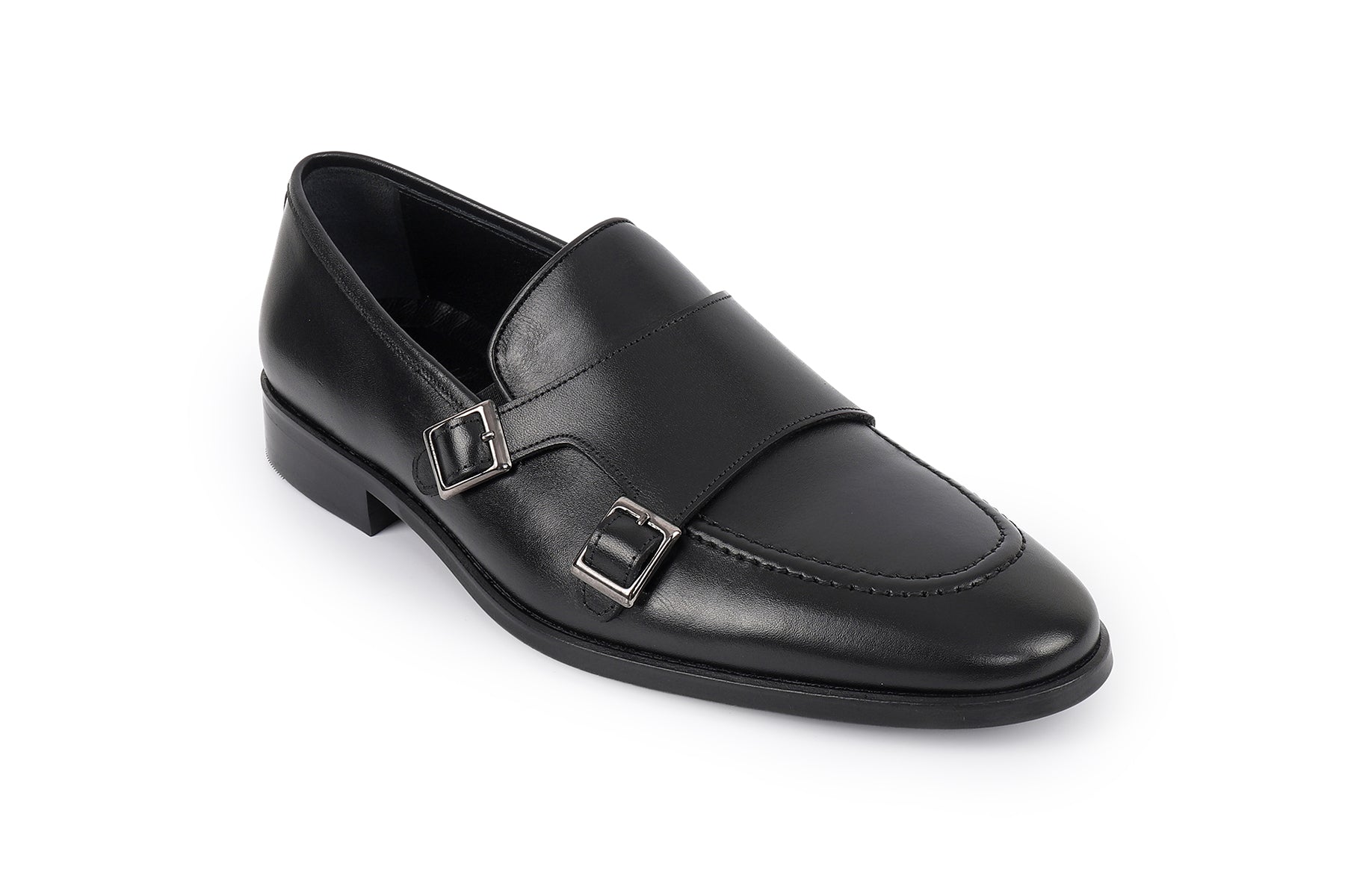 VellaPais Çift Tokalı Erkek Deri Loafers - KC08666