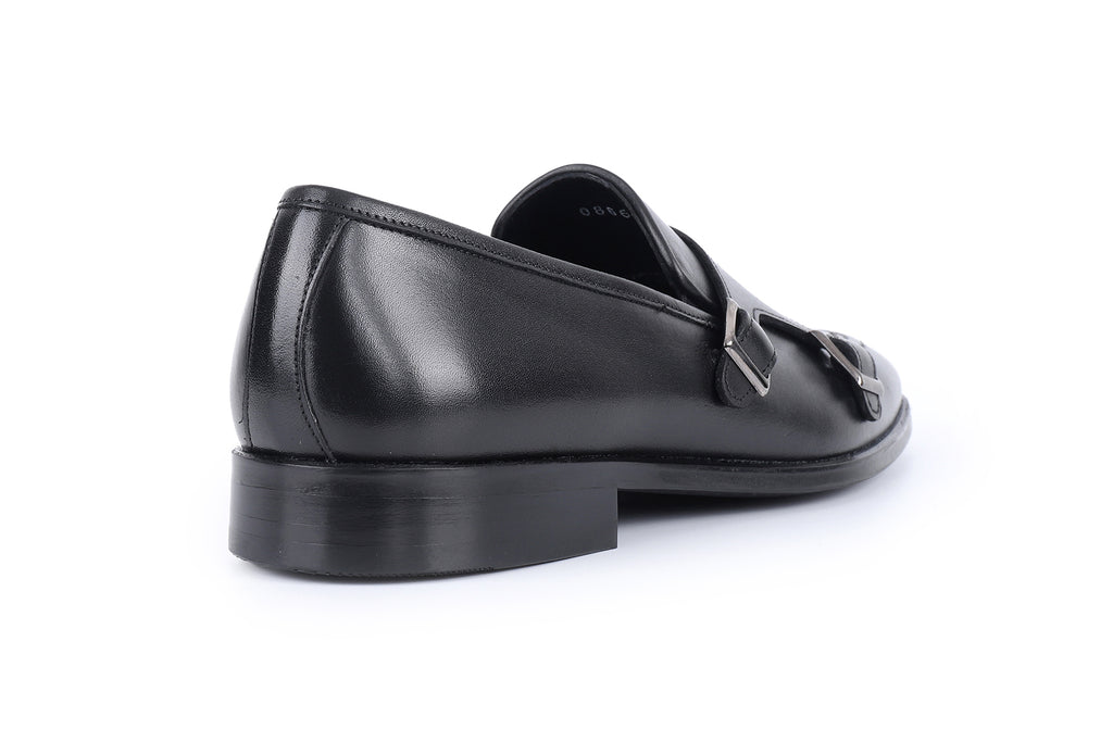 VellaPais Çift Tokalı Erkek Deri Loafers - KC08666