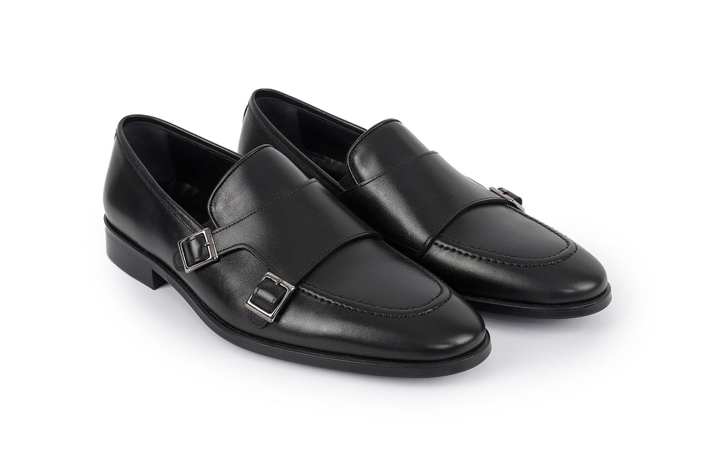 VellaPais Çift Tokalı Erkek Deri Loafers - KC08666