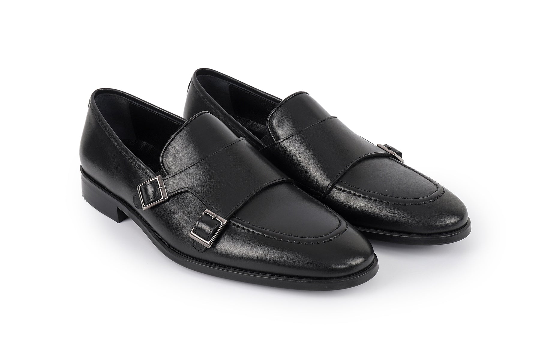 VellaPais Çift Tokalı Erkek Deri Loafers - KC08666