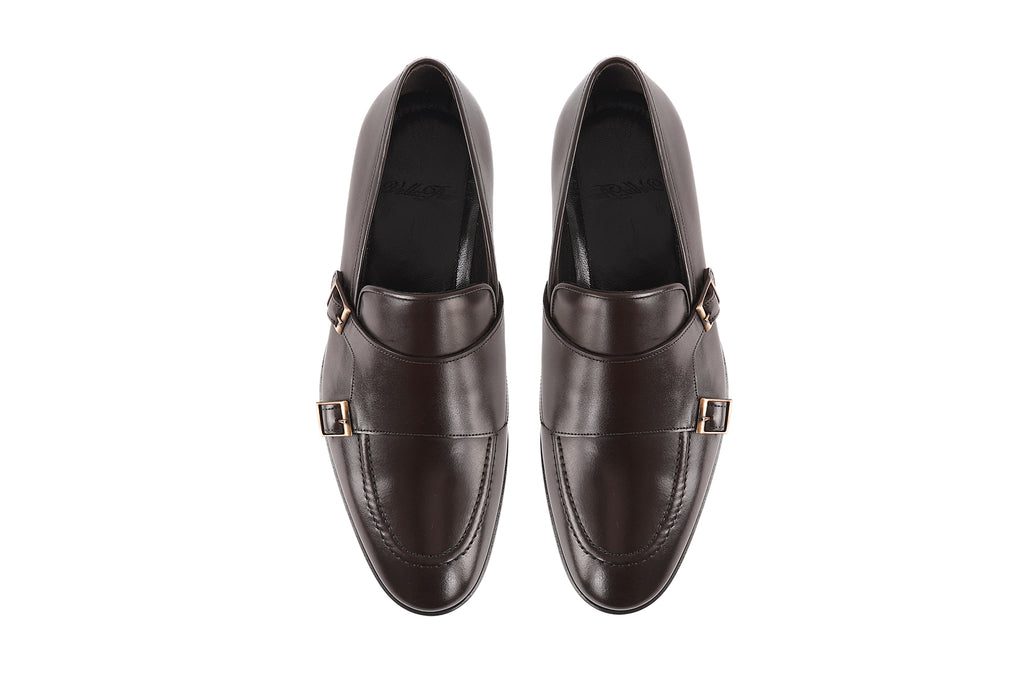 VellaPais Çift Tokalı Erkek Deri Loafers - KC08666