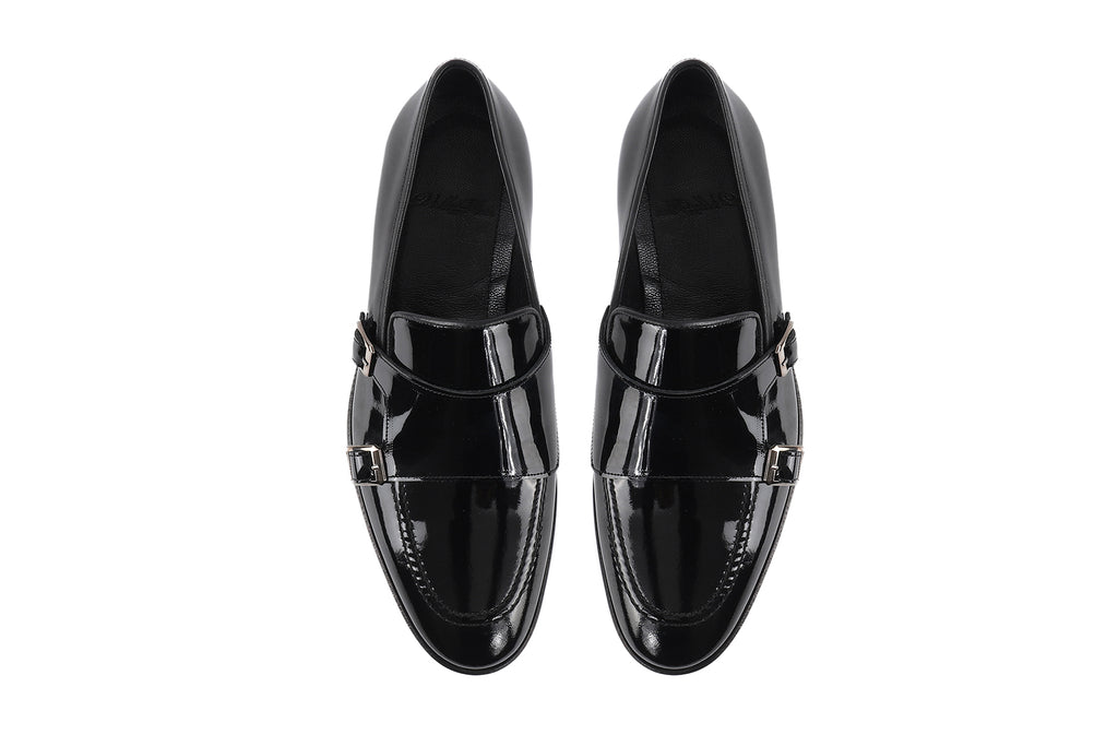 VellaPais Çift Tokalı Rugan Erkek Loafers - KC08666PT