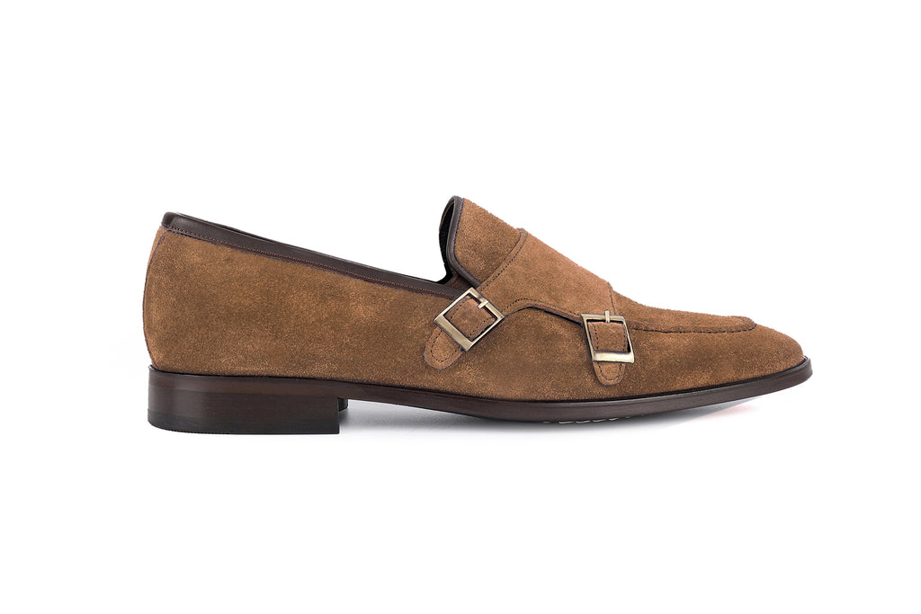 VellaPais Çift Tokalı Erkek Süet Loafers - KC08666SD