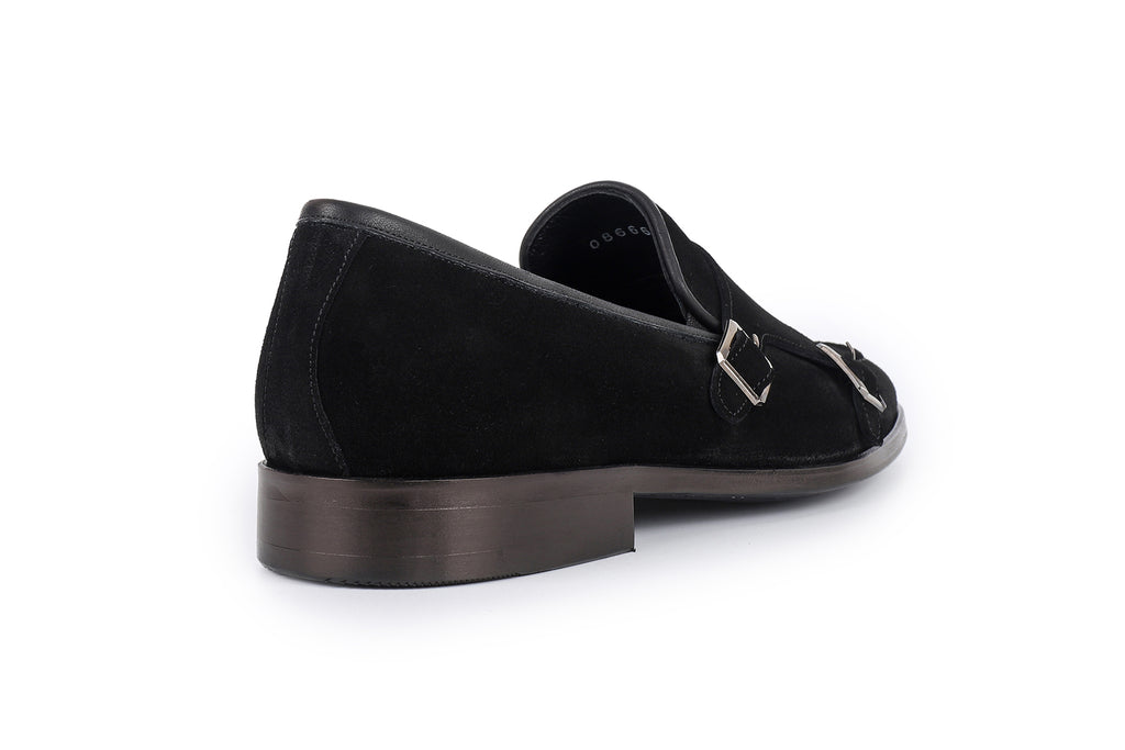 VellaPais Çift Tokalı Erkek Süet Loafers - KC08666SD