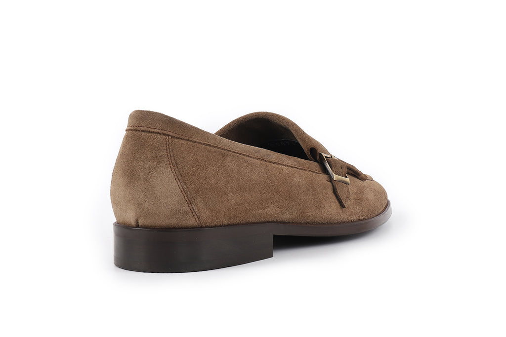 VellaPais Tek Tokalı Püsküllü Süet Erkek Loafers - KC08671