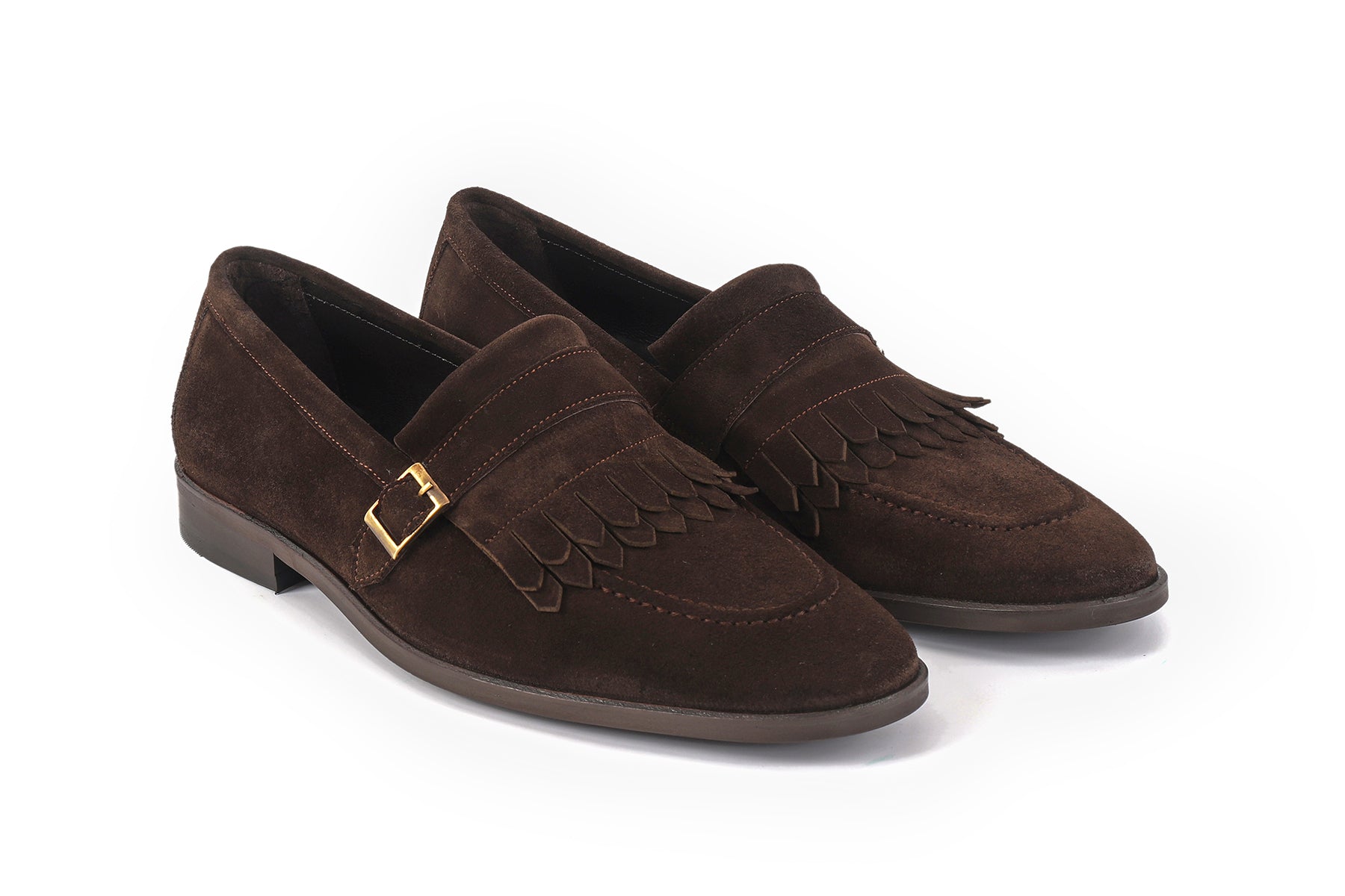 VellaPais Tek Tokalı Püsküllü Süet Erkek Loafers - KC08671