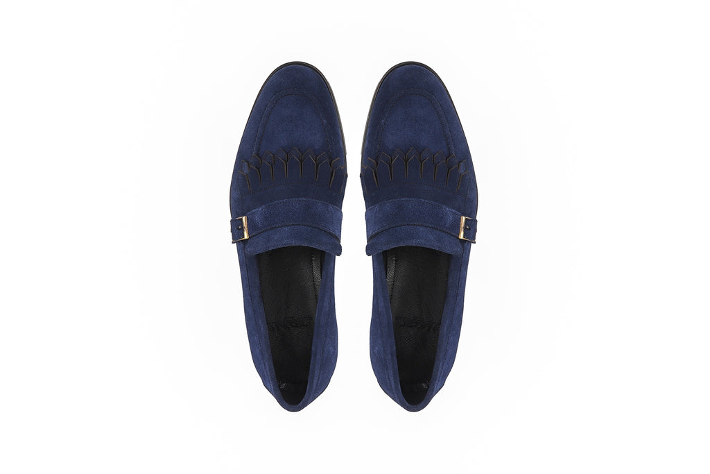 VellaPais Tek Tokalı Püsküllü Süet Erkek Loafers - KC08671