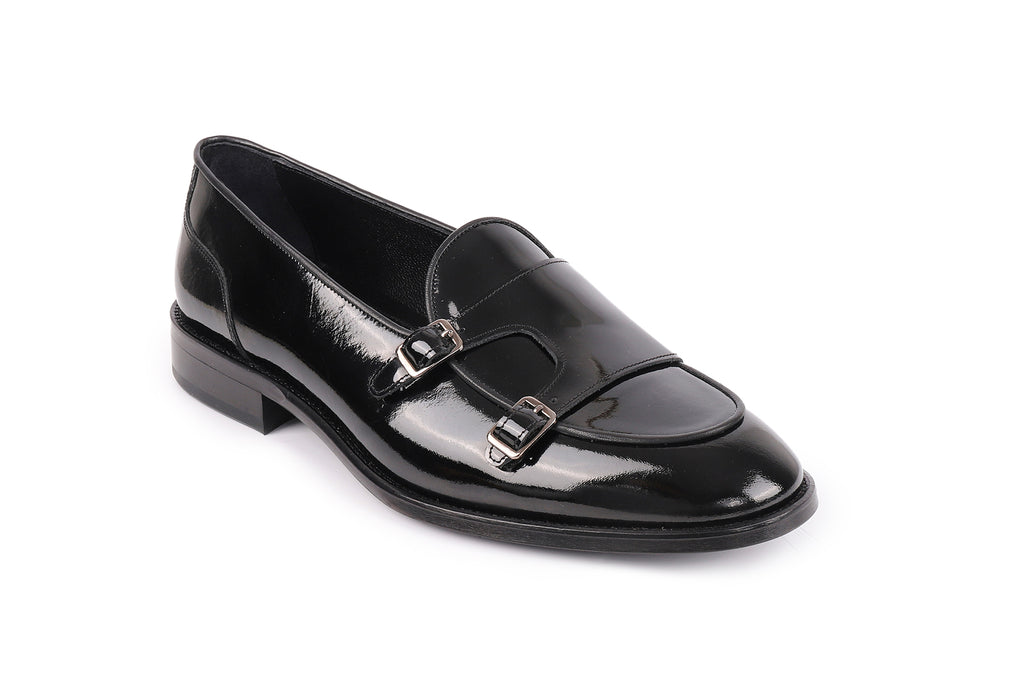 VellaPais Çift Tokalı Rugan Erkek Loafer-KC42519PT