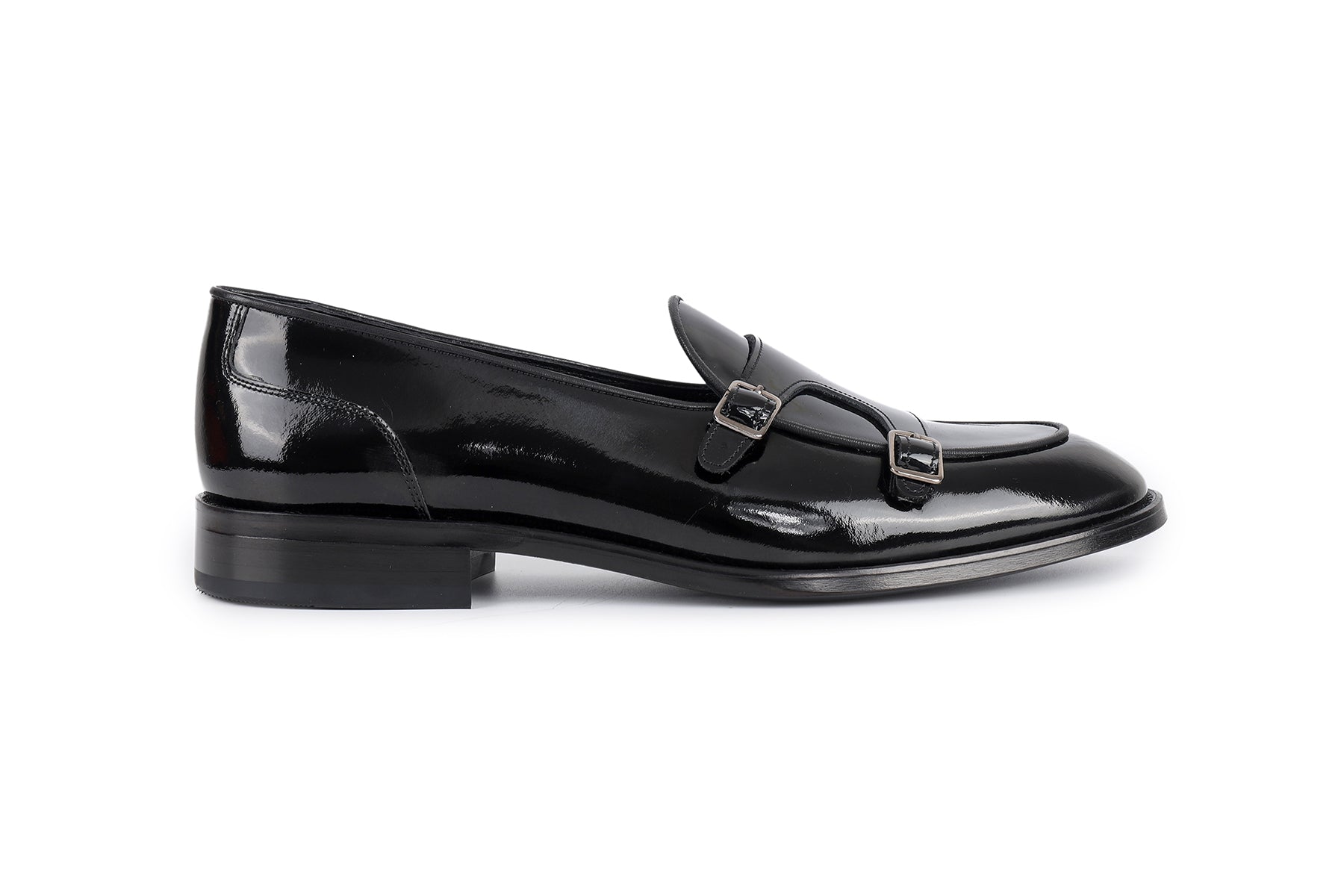 VellaPais Çift Tokalı Rugan Erkek Loafer-KC42519PT