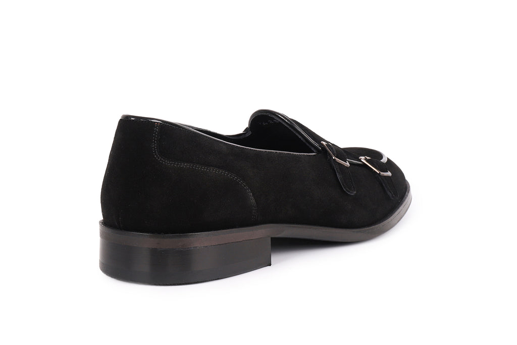 VellaPais Çift Tokalı Erkek Süet Loafers-KC42519SD