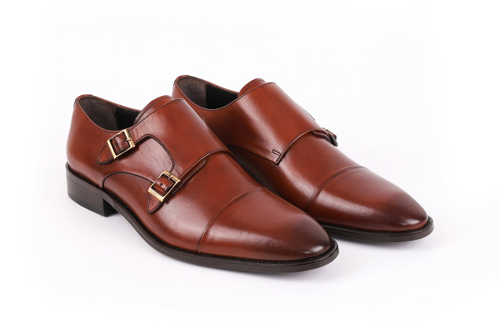 VellaPais Çift Tokalı Erkek Deri Loafers - KC48558