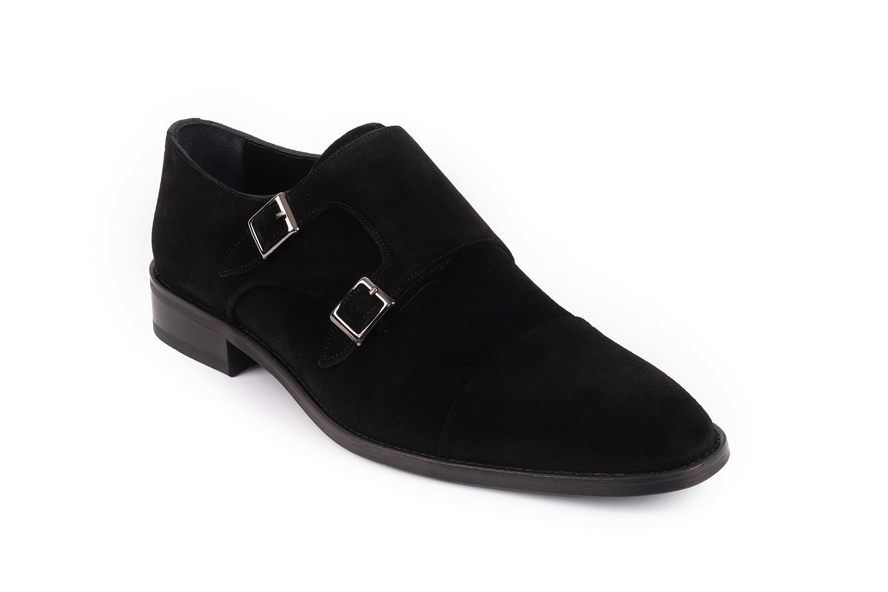 VellaPais Çift Tokalı Erkek Süet Deri Loafers - KC48558SD