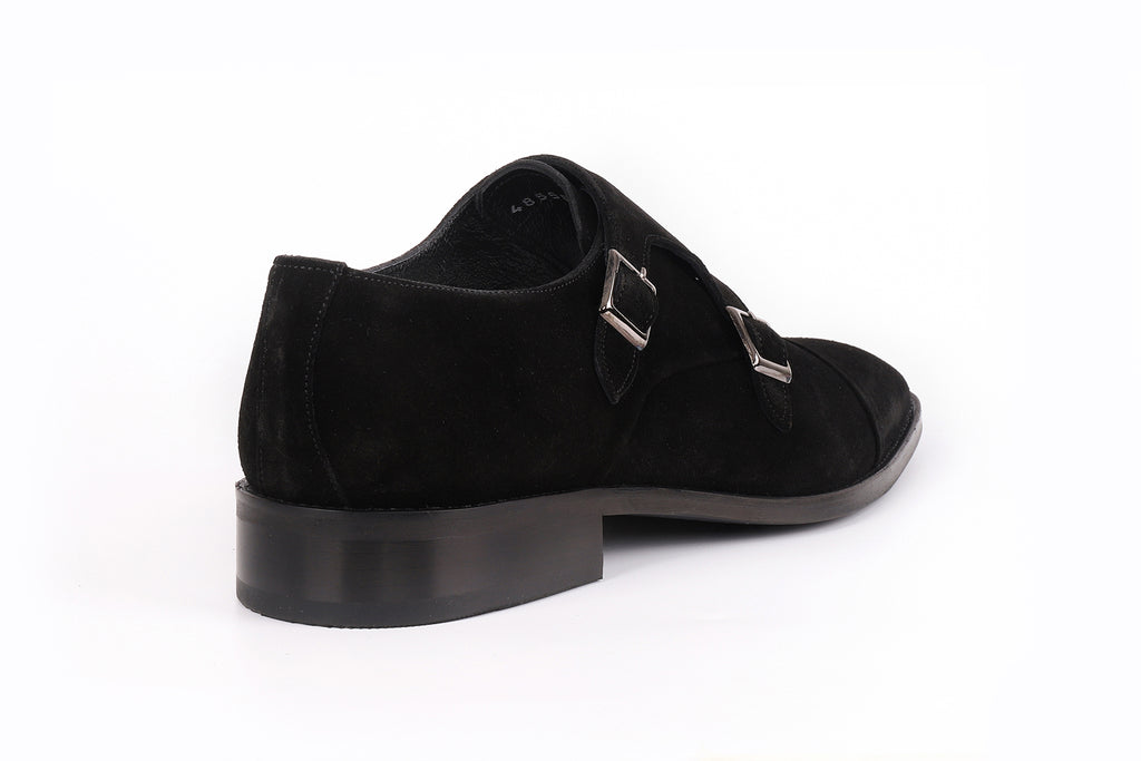 VellaPais Çift Tokalı Erkek Süet Deri Loafers - KC48558SD