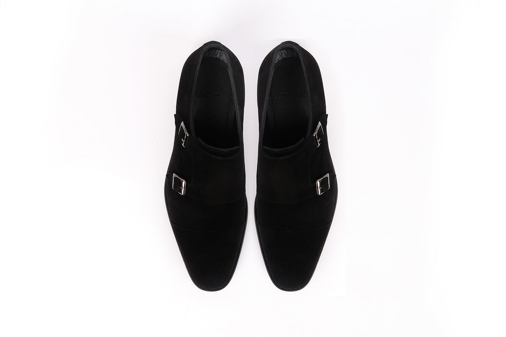 VellaPais Çift Tokalı Erkek Süet Deri Loafers - KC48558SD