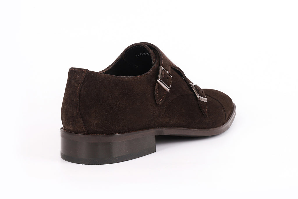 VellaPais Çift Tokalı Erkek Süet Deri Loafers - KC48558SD