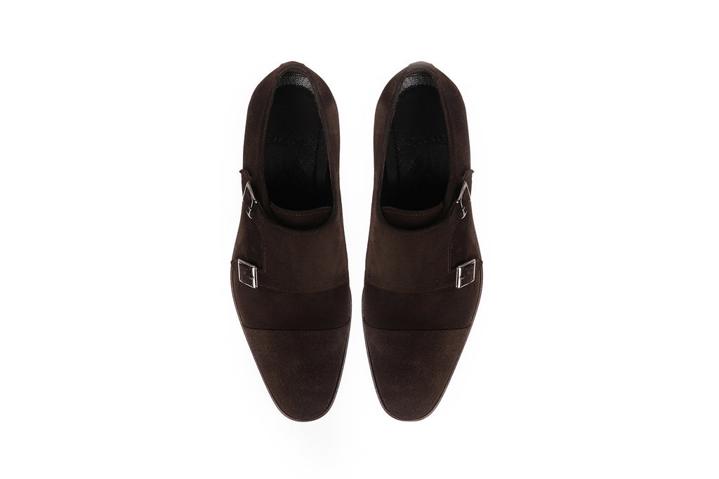 VellaPais Çift Tokalı Erkek Süet Deri Loafers - KC48558SD