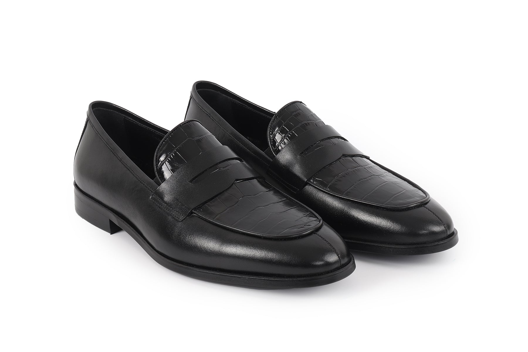 VellaPais Timsah Deri Baskılı Erkek Loafers - KC72673