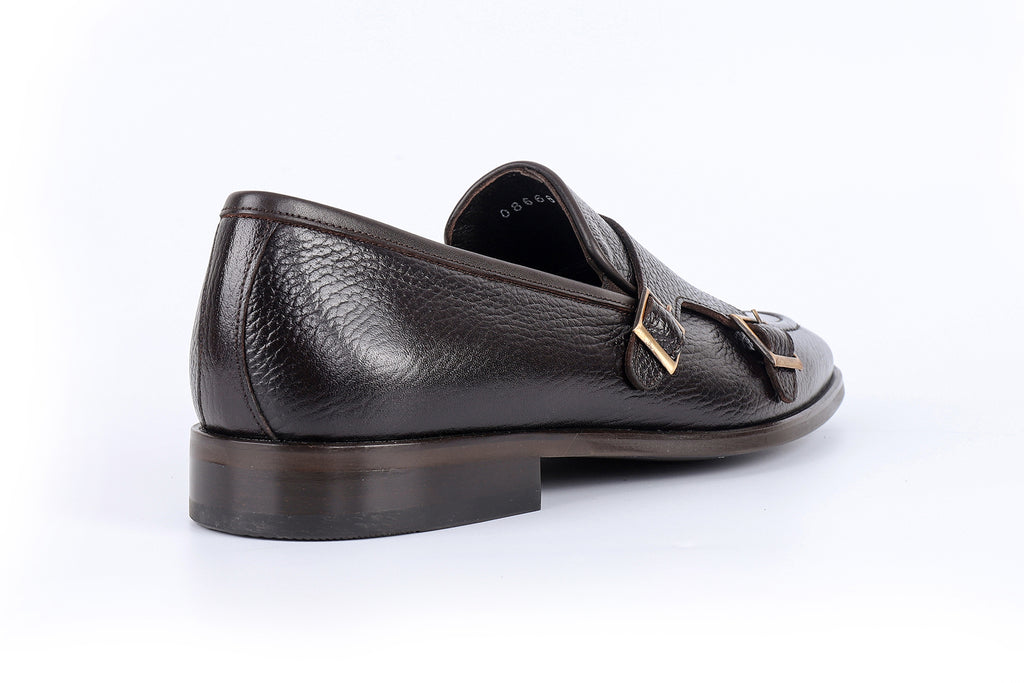 VellaPais Çift Tokalı Floter Deri Erkek Loafers - KCF08666