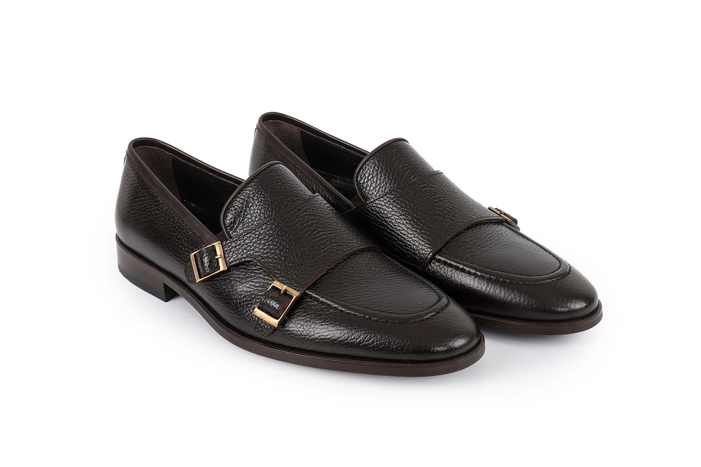 VellaPais Çift Tokalı Floter Deri Erkek Loafers - KCF08666